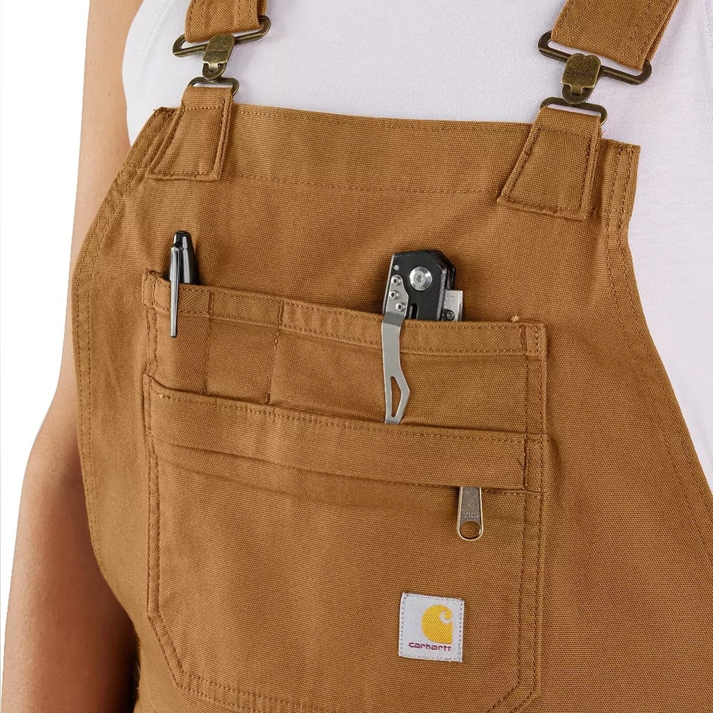 Carhartt Women's Rugged Flex Relaxed Fit Canvas Shortalls NWT Sz: Med - Picture 4 of 14